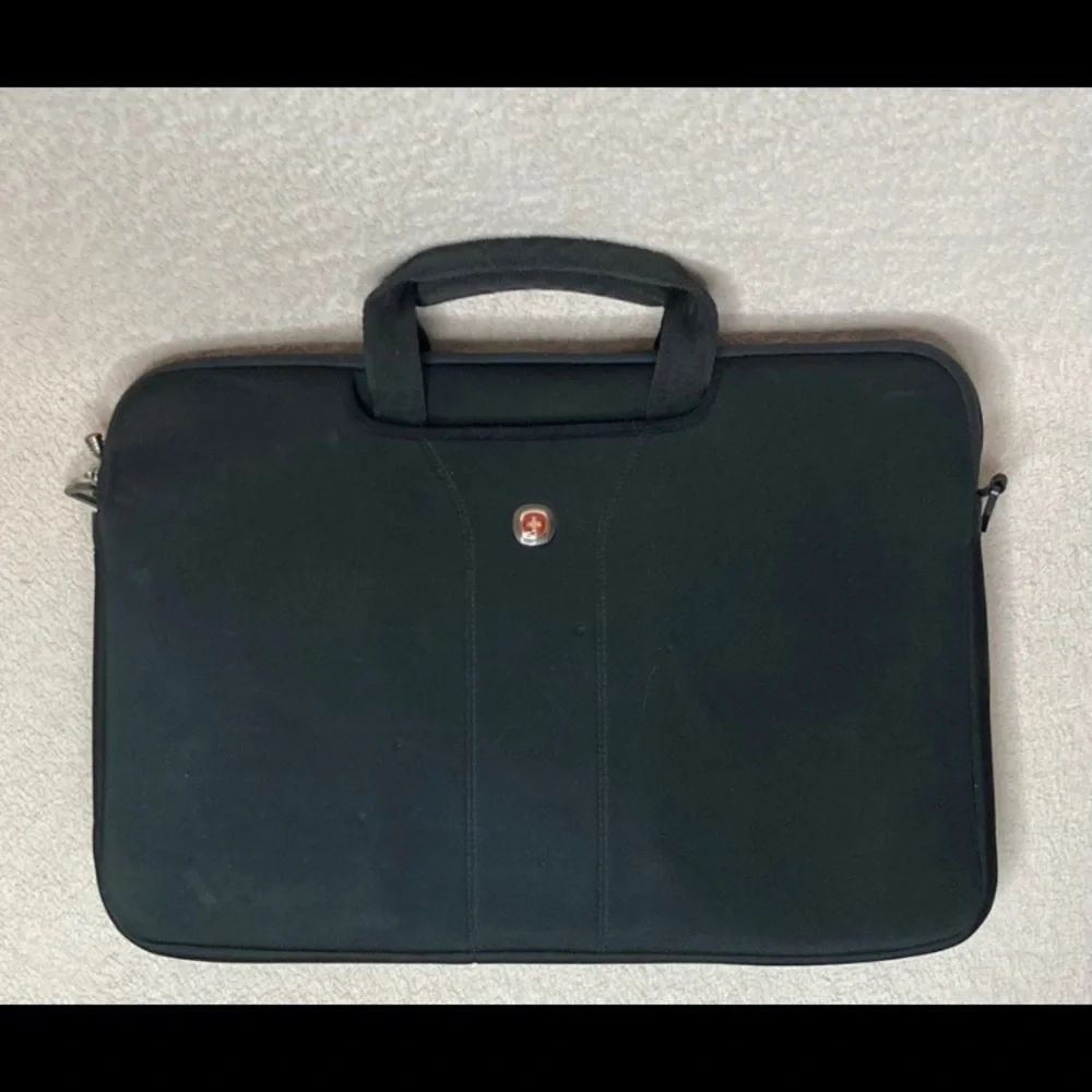 Wenger Legacy Neoprene Ultra Slim 17” Laptop Case-Black-Shoulder Strap-Business